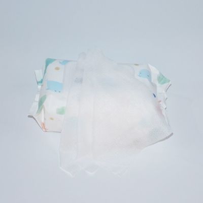 โลโก้ที่กำหนดเองผ้าเช็ดทำความสะอาดทารกอินทรีย์ธรรมชาติขนาด 40 แกรม Spunlace Non Woven