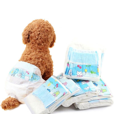ผ้าฝ้าย ท็อปชีท ผ้าอ้อมสัตว์เลี้ยงแบบใช้แล้วทิ้งฟิล์ม PE SAP Small Dog Nappies