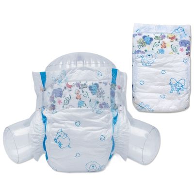 FDA Nonwoven Leak Protection Diapers พิมพ์สีสำหรับทารก